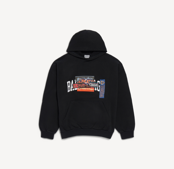 Black graphic hoodie