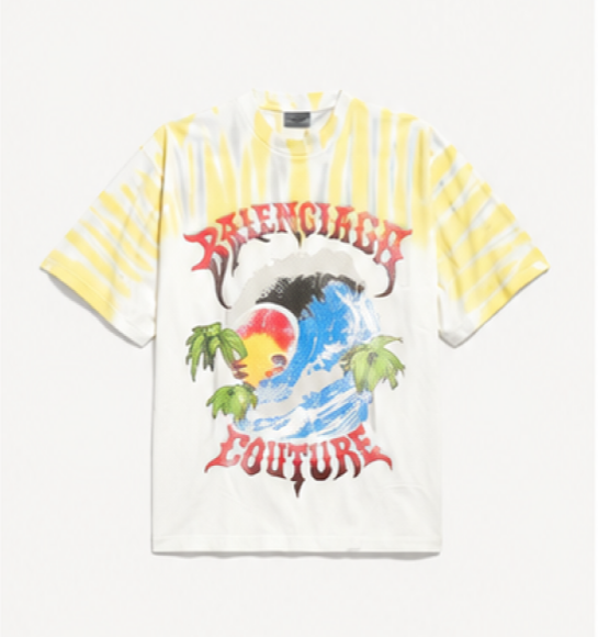 Men's Extreme Tie Dye Medium Fit T-shirt in White