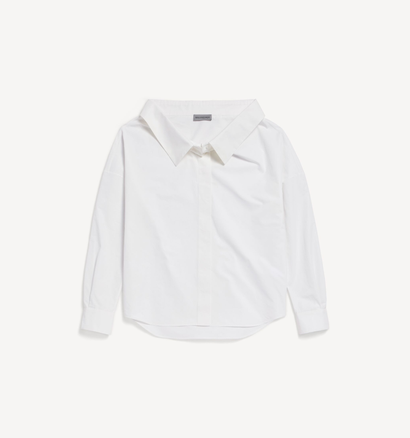 Women's Oversized Stola Shirt in White