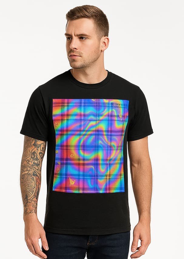 Vibrant Rainbow Swirl Men's T-Shirt