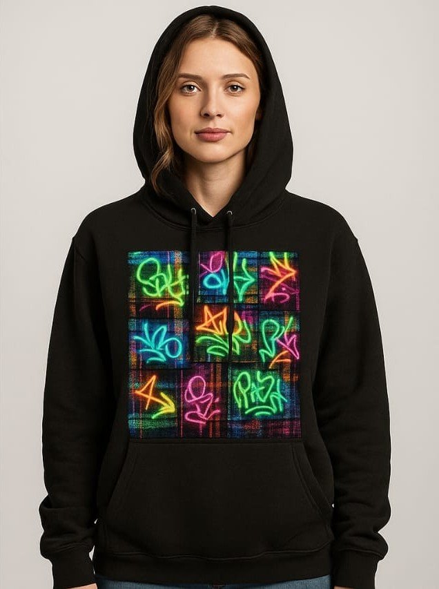 Graffiti Grid Street Art Women's Hoodie
