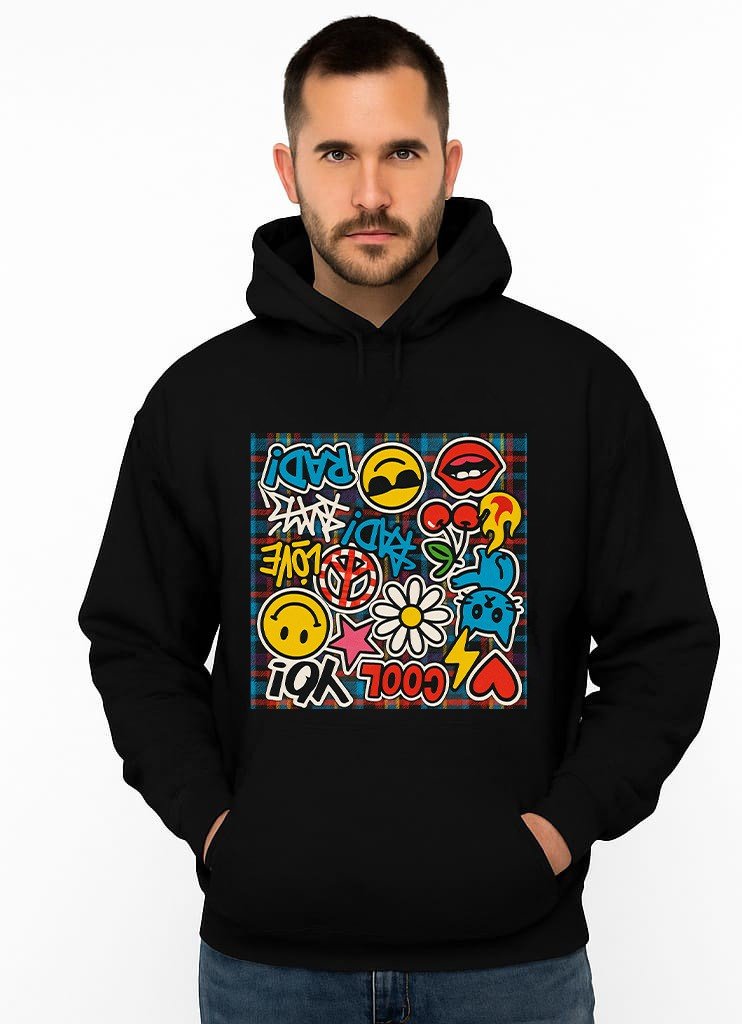 “RAD!” & “LOVE” Streetwear Men's Pullover