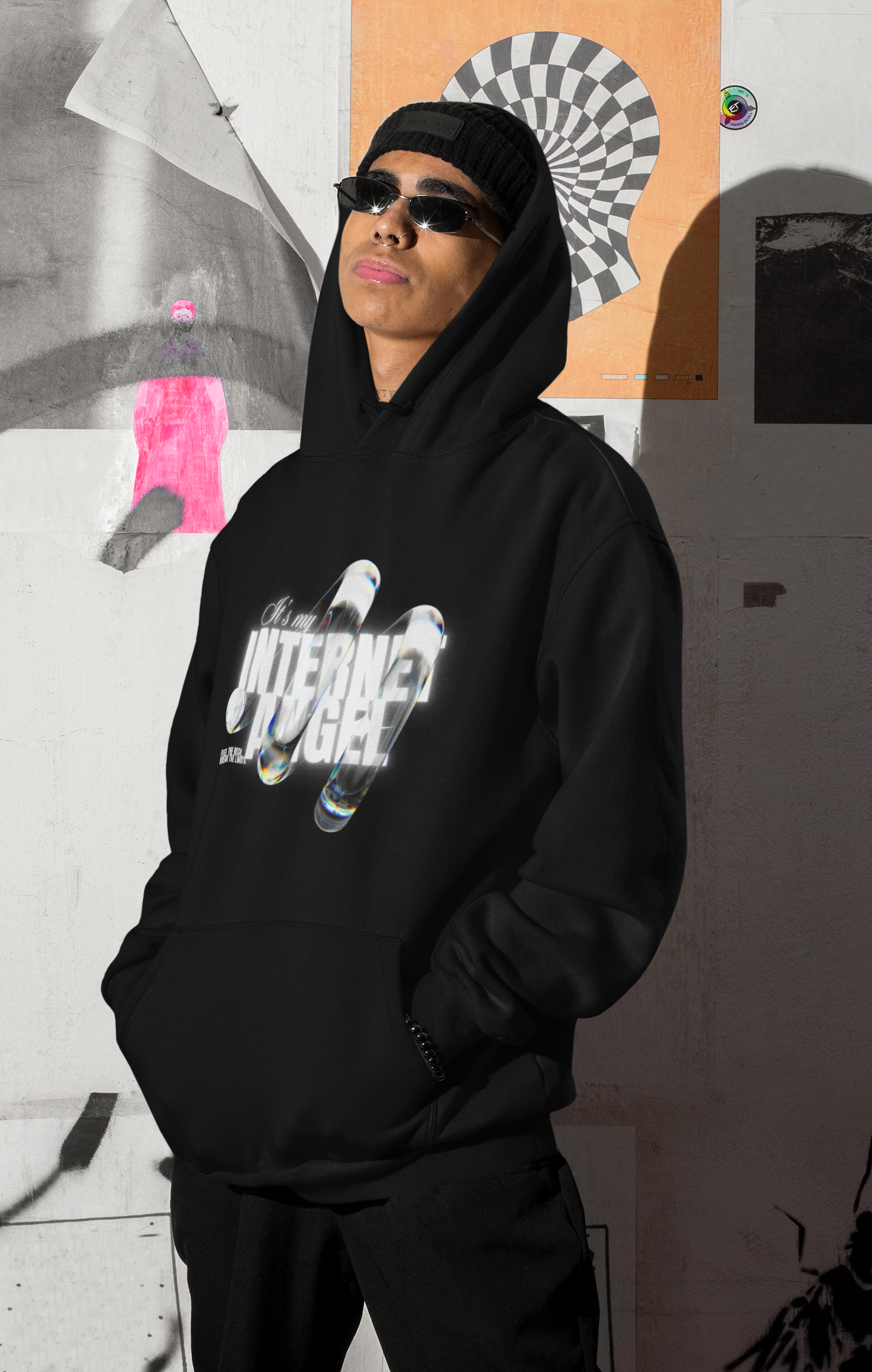 Internet Angel Hoodie – Cyber Love Text